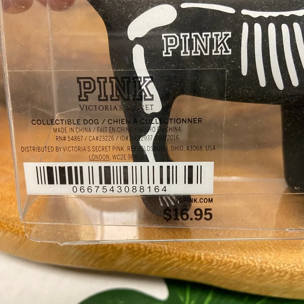 Pink by Victoria Secret Collectible Skeleton Halloween Dog NWT Limited Edition